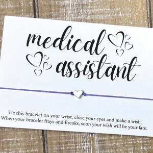 Medical Assistant Wish Bracelet graduation MA bracelet certified medical assistant wish bracelet nurse gift card wish bracelet