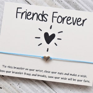 Friends Forever Wish Bracelet I migliori amici wish cord wish bracelet simple gift wish bracelet with a heart bead wish bracelet