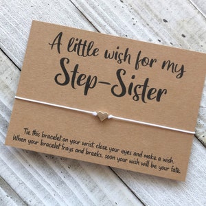Stepsister Wish Bracelet cord step-sister wish bracelet simple gift cord wish bracelet love Sister wish