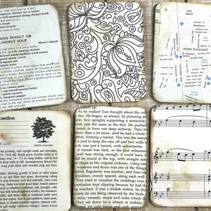 junk journal cards paper ephemera card journal 3 X 4 journal cards from upcycled books