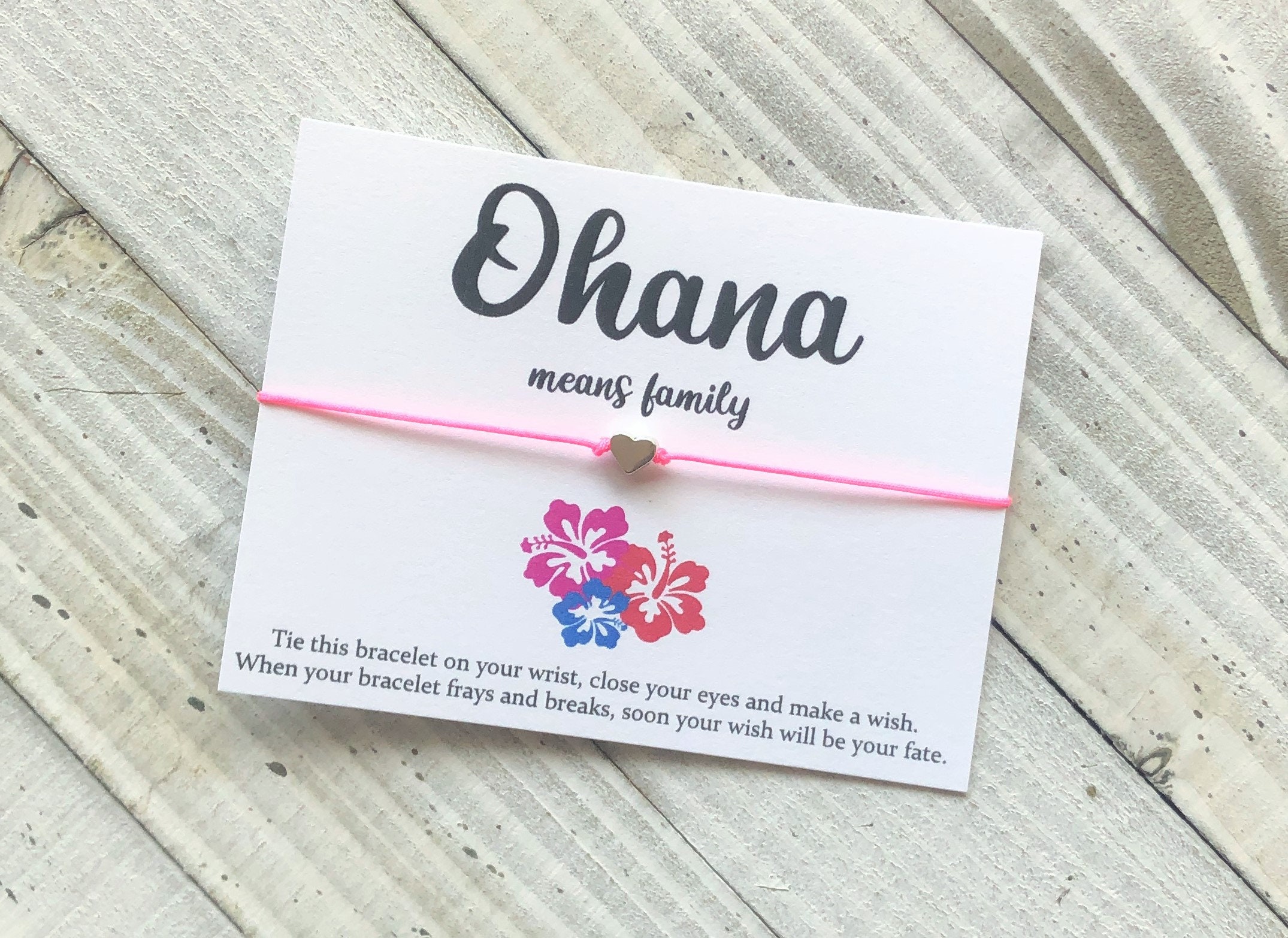 Ohana Lilo & Stitch Inspired Charm Fits Pandora Bracelet , Ohana