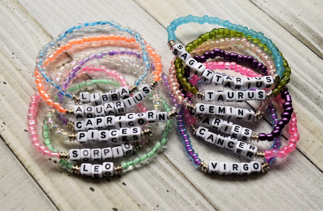 Celestial Zodiac Stretch Bracelet Astrological Sign Bracelet Etsy