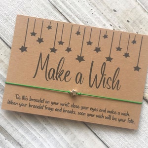Faire un vœu Wish Bracelet cordon anniversaire fête ami collègue bracelet souhait bracelet simple cadeau cordon souhait bracelet amour cadeau