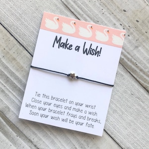 Make a wish Wunscharmband Schwan Deko Tape Wunscharmband einfaches Geschenk Wunscharmband