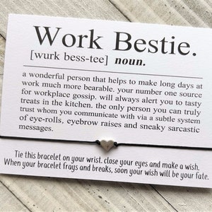 Trabajo Bestie deseo pulsera equipo regalo trabajo mejor amigo definición oficina co trabajadores pulsera regalo deseo pulsera