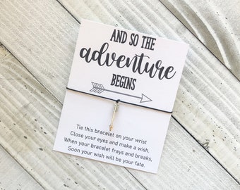 Adventure Wish Armband inspirerende koord wens armband eenvoudige gift wens armband met een pijl charme wens armband