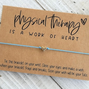 La thérapie physique souhaite la thérapie physique est un travail de cœur physiothérapeute cadeau souhait bracelet carte cadeau souhait bracelet