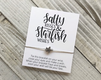 Starfish Wish Bracelet salty kisses starfish wishes bracelet simple gift cord wish bracelet with a starfish bead