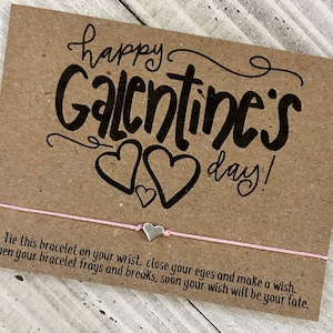 Joyeuse Galentine’s Day bracelet de souhait amis cadeau de la Saint-Valentin Galentine gang bracelet coeur perle souhait bracelet