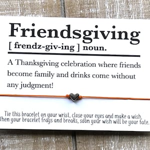 Happy Friendsgiving Wunscharmband Friendsgiving Definition Geschenk Wunscharmband Geschenkkarte Geschenk