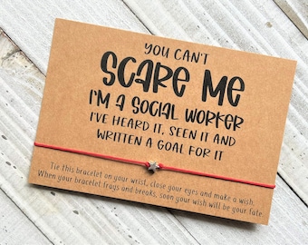 Social worker wish Bracelet wish bracelet social worker gift card wish bracelet