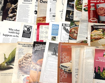 Magazinseiten Vision Board Ephemera viel von Junk Journal Ephemera, Collage, Projekt Vintage Magazin 200+ Seiten