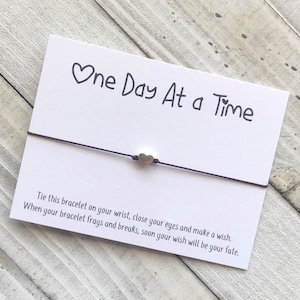 One Day at a time Wunscharmband Schnur Genesung Sobriety Geschenk Wunscharmband einfaches Geschenk Kordel Wunscharmband Liebe Geschenk