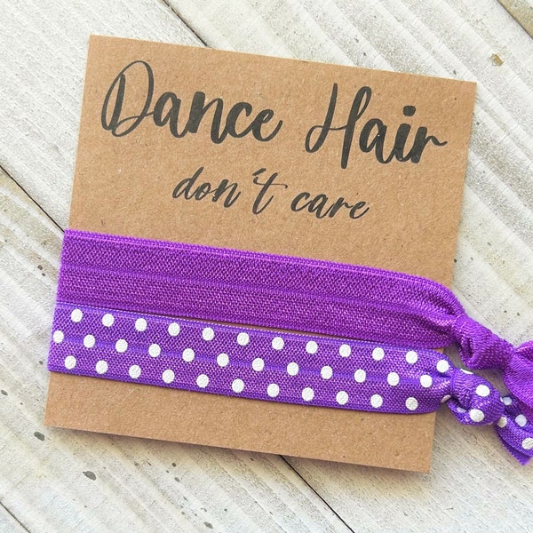 Dance hair ties set polka dot hair ties dance set dance hair don't care hair tie dance competition, recital gift