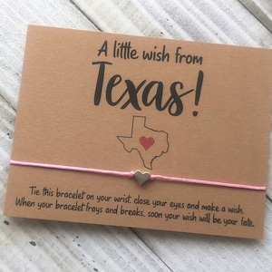Stato orgoglio desiderio braccialetto regalo un piccolo desiderio dallo stato personalizzato scegli la tua carta regalo braccialetto desiderio stato