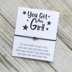 You got this girl Wish Bracelet encouragement friendship bracelet gift wish bracelet simple gift