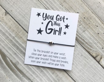 You got this girl Wish Bracelet encouragement friendship bracelet gift wish bracelet simple gift