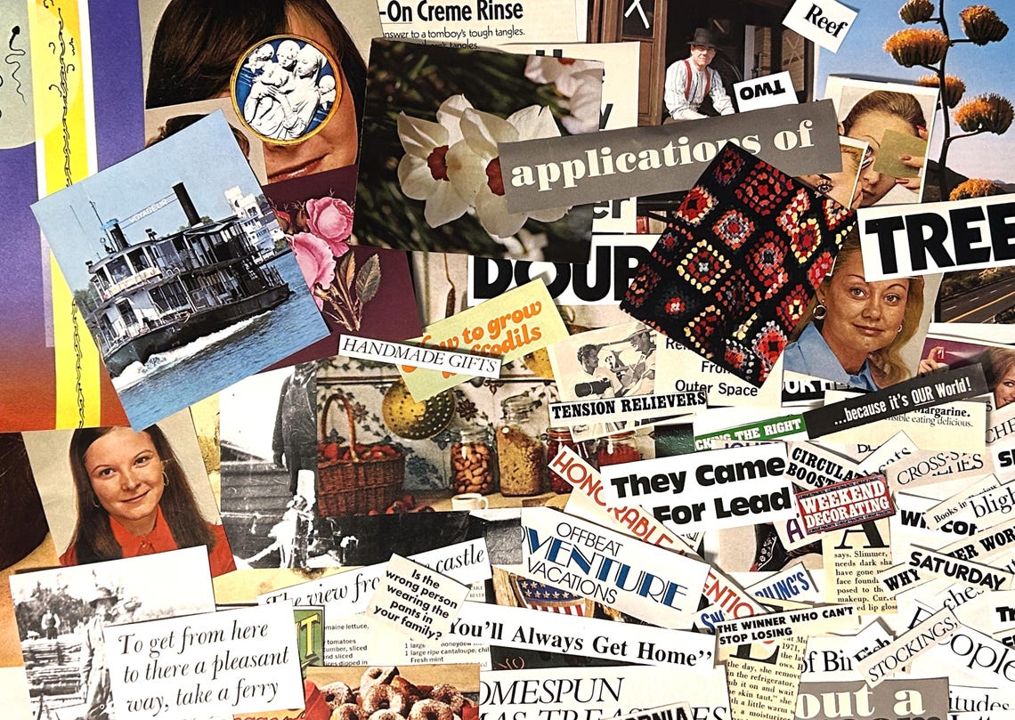 Random Magazine Article Mystery Random Magazine Clippings Lot of Ephemera Magazine Words ...