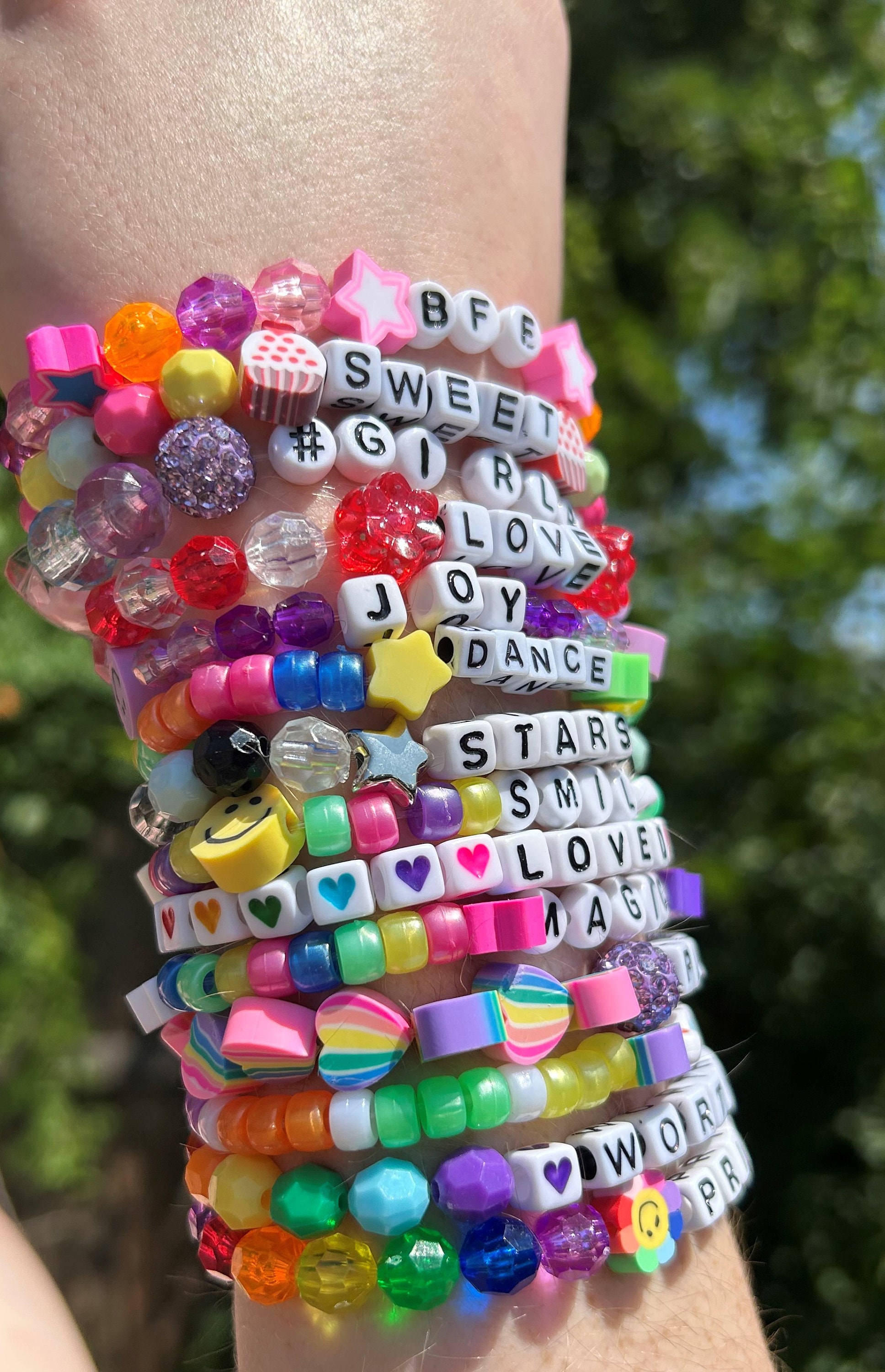 Jewelry :: Kandi bracelets lot of 5-100 friendship bracelets rave EDM music  concert bracelets