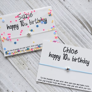 Custom name birthday Wish Bracelet cord personalized Happy birthday wish bracelet simple gift cord wish bracelet birthday gift