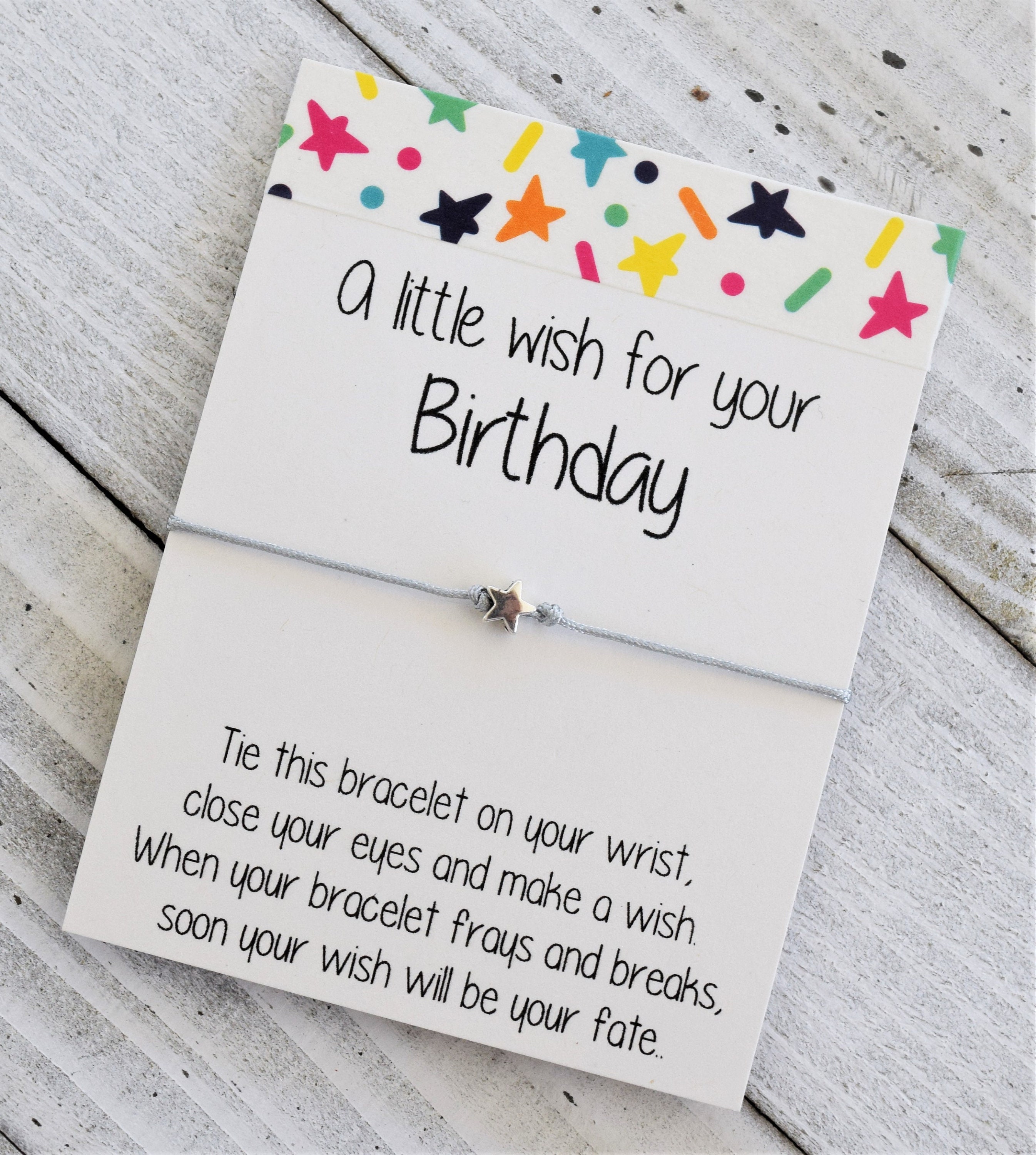 Birthday Wish Bracelet Happy Birthday Gift Wish Bracelet With - Etsy