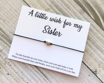 Sister Wish Bracelet cord Sister wish bracelet simple gift cord wish bracelet love Sister wish