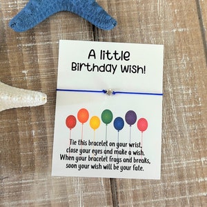 Birthday Wish Bracelet with a star bead friendship bracelet Happy birthday wish bracelet simple gift cord wish bracelet