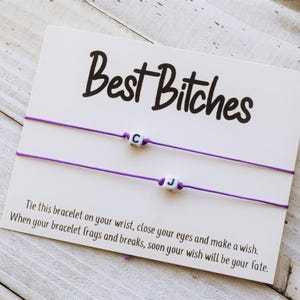 Best Bitches custom wish bracelet custom best friend initial best friends wish bracelet