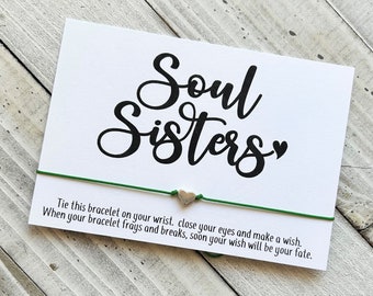 Soul Sisters Wish Bracelet cord Sister wish bracelet simple gift cord wish bracelet love Sister wish