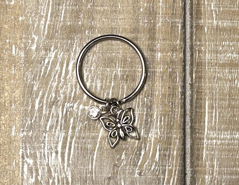 Keychain Gift With Card Butterflies Appear When Angels Are Near