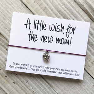 New mom wish Bracelet mom pregnancy wish bracelet new baby bracelet friendship bracelet wish