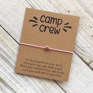 Camp crew wish Armband met een sterkraal Campvrienden zijn de beste vrienden wensarmband eenvoudige cadeaukoord wensarmband