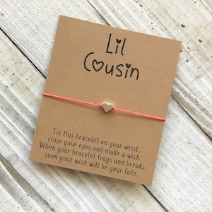 Lil Cousin wish bracciale little cousin wish bracelet simple gift cord wish bracelet