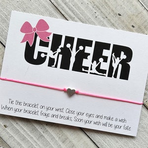 Cheer wens armband Cheer Cheerleader liefde vriendschap armband gift wens armband