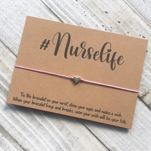 Nurse Wish Bracelet cord wish bracelet simple gift cord #nurselife gift wish bracelet