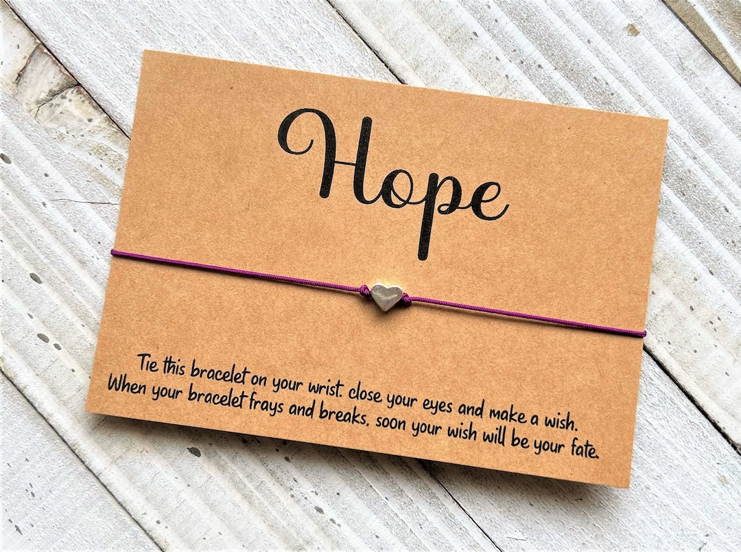 Friendship Hope Hope Wish Bracelet Cord Friendship Bracelet Hope Inspirational Support ...