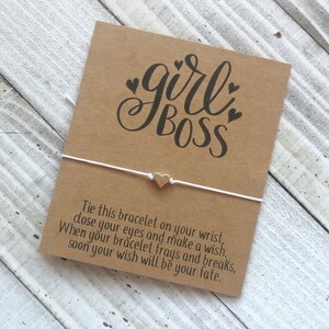 Girl Boss wish Pulsera de aliento inspirador girl power pulsera de deseos