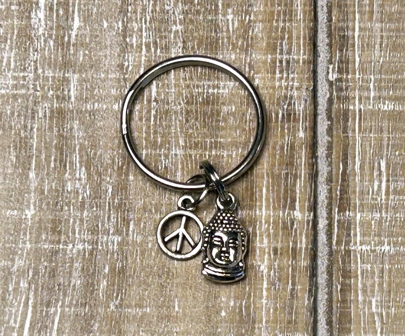 Keychain Gift With Card Buddha Keychain With Card Mind is Everything