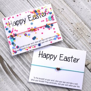 Happy Easter confetti Wish Bracelet cord wish bracelet simple gift cord wish bracelet Easter bunny gift