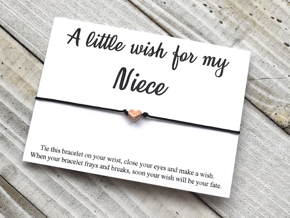 Niece Wish Bracelet cord Niece gift wish bracelet simple gift cord wish bracelet love Niece wish