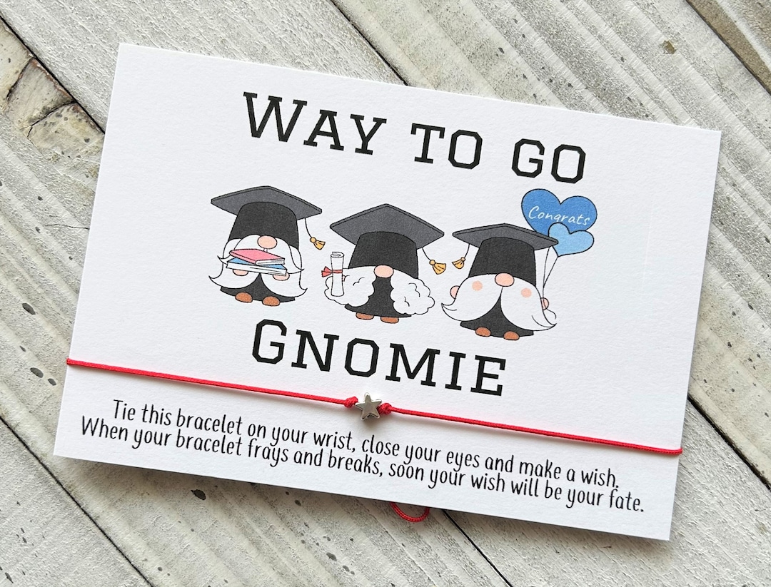 Graduation Wish Bracelet Gnomes Graduate Class of 2024 Bracelet Seniors ...