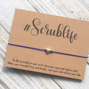 Scrub leven verpleegster wens Armband koord wens armband eenvoudig cadeau koord #scrublife cadeau wens armband