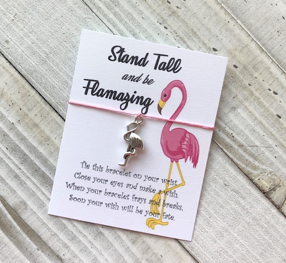 Flamingo Wish Bracelet Stand Tall Flamingo Charm Wish Bracelet