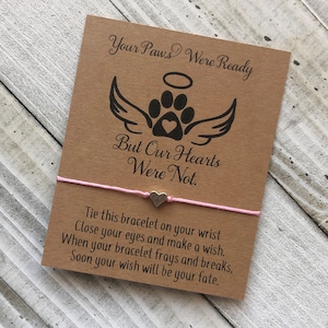 Haustier Verlust Wunscharmband Haustier Verlust Hund Katze Sympathie Wunsch armband Trauer Haustier Geschenk Armband