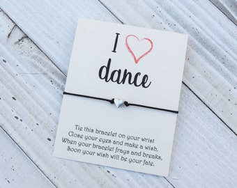 I Love Dancing Simulated Pearl Bracelet for Ballerina Dance Lover Team Gift I Love Dancing Simulated Pearl Bracelet for Ballerina Dance Lover Team Gift