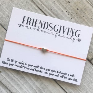 Happy Friendsgoger pulsera de deseos Friendsgiving regalo pulsera de regalo regalo