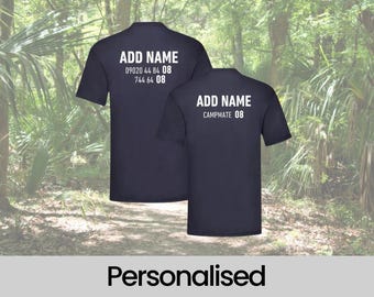 Personalized I'm A Celebrity Jungle T-Shirt, Name Back Personalized, Fancy Dress, Funny, Drama TV, Im a Celeb Adults Unisex Gift Tee Top