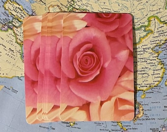 Vintage speelkaarten met rozen - set van 10