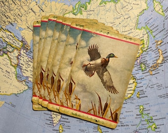Vintage speelkaarten wilde eend: set van 10 inch