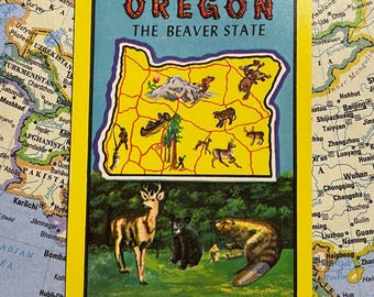 Vintage Oregon, The Beaver State speelkaarten - set van 10"